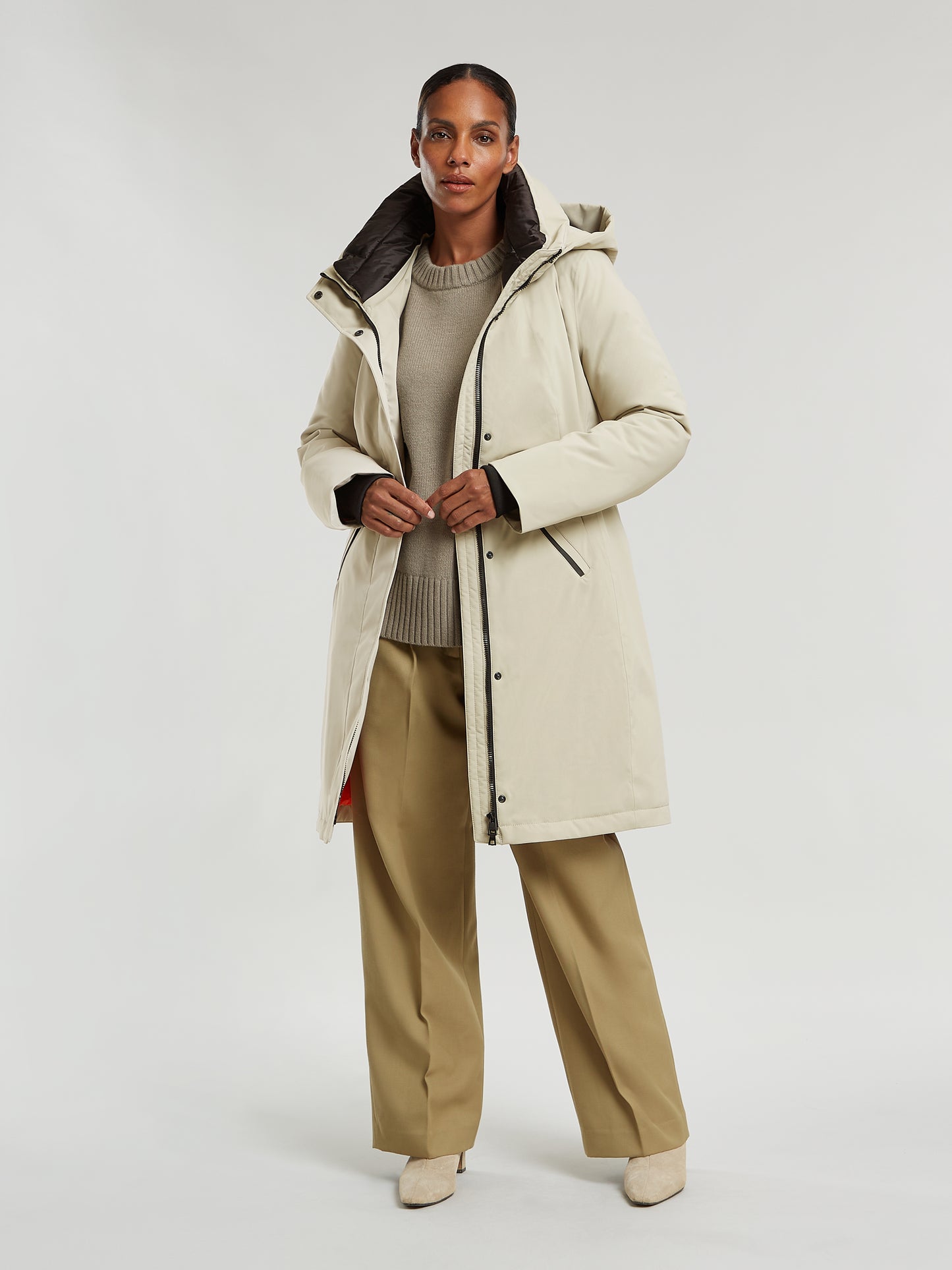 Evanna rainwear coat - Almond Milk