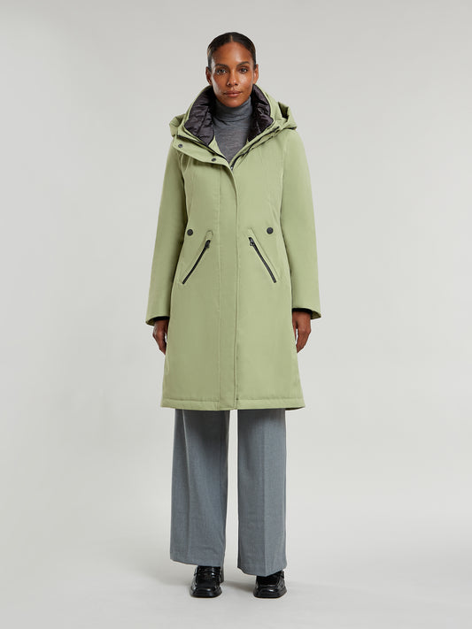 Evanna rainwear coat - Sage Clay